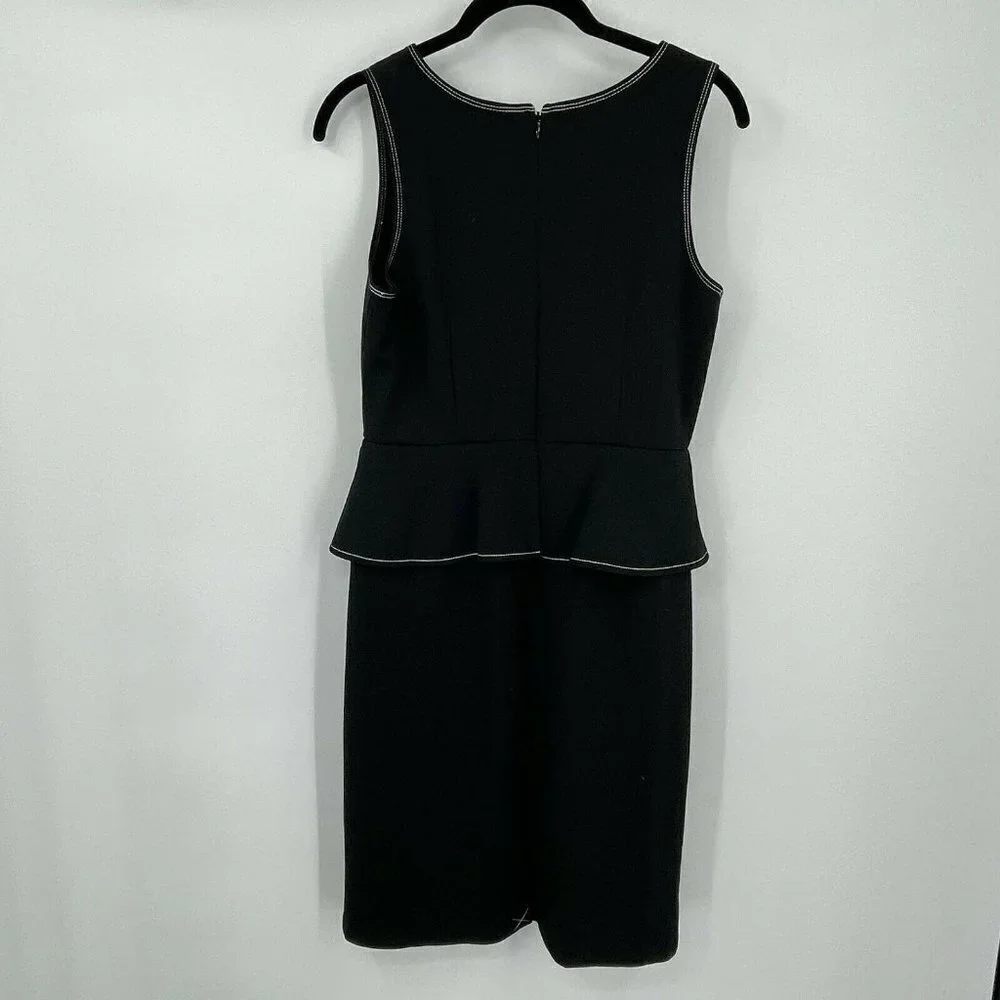 Ann Taylor Factory Dress 4P Womens Peplum Black Sleeveless Business Casual New